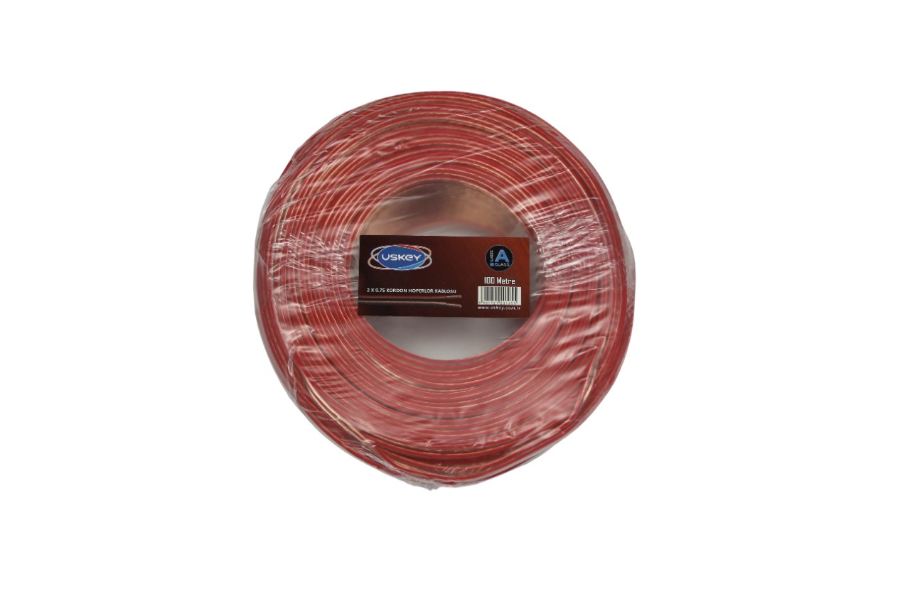 2*0,75 100MT ŞEFFAF USKEY KABLO